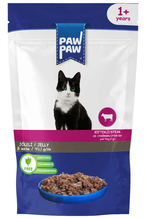 PawPaw Biftekli Kedi Pouch 85 Gr