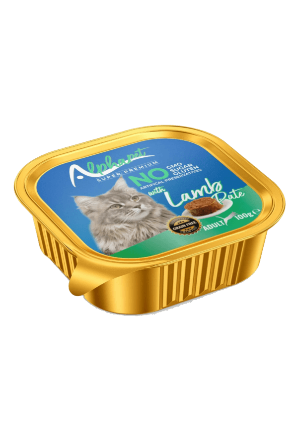 Alphapet Alutray Yetişkin Kediler İçin Kuzulu Pate 100gr