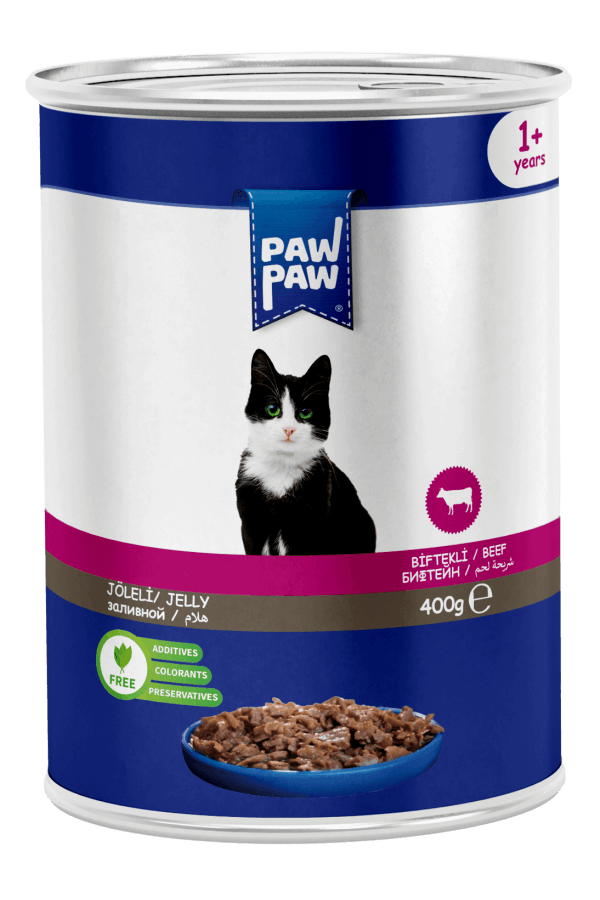 PawPaw Sığır Etli Chunk Kedi Konserve 400 G 