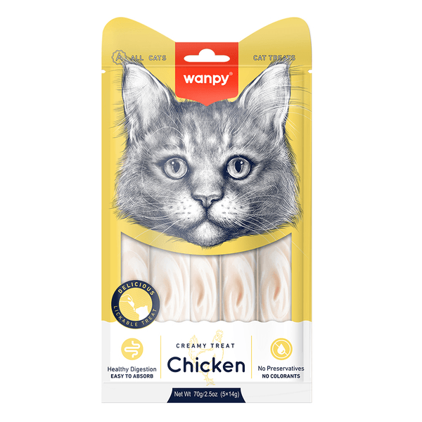 Wanpy Tavuk 12'li Kedi Ödülü 5x14 gr - 12 Paket