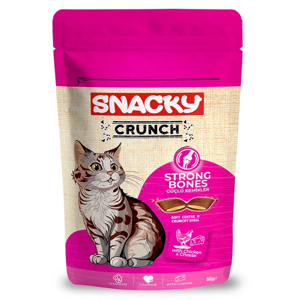 Snacky Kedi Crunch Ödül Strong Tavuk-Peynir 10'lu