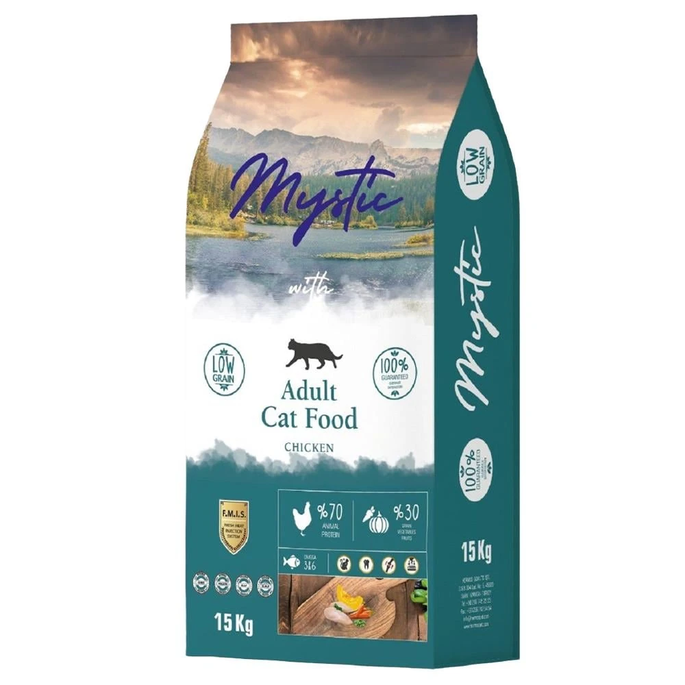 Mystic Az Tahıllı Somonlu 15 kg Kısırlaştırılmış Yetişkin Kedi Maması
