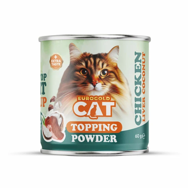 EuroGold Cat Topping Tavuk Ciğerli 60 Gr x 8 Adet