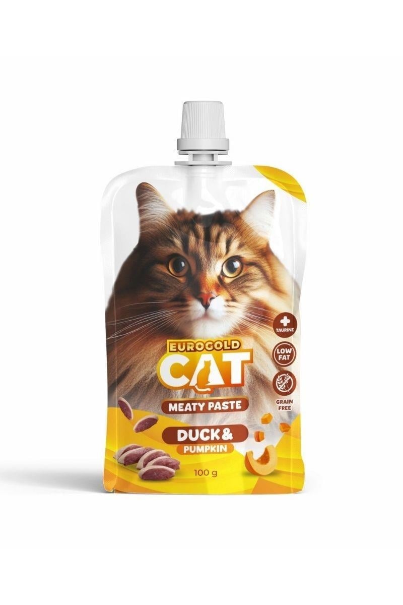 EuroGold Cat Meaty Paste Balkabağı - Ördek Kedi Ödül Maması 100 Gr