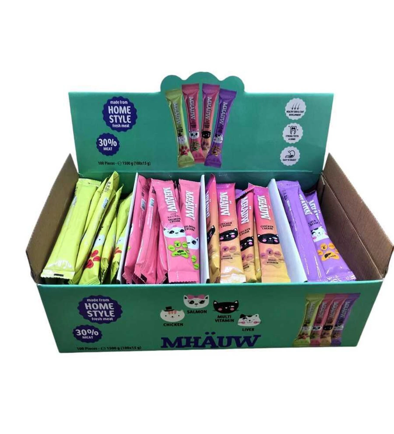 Mhauw Karışık Kedi Ödül Çeşitleri 100 lü 15 gr