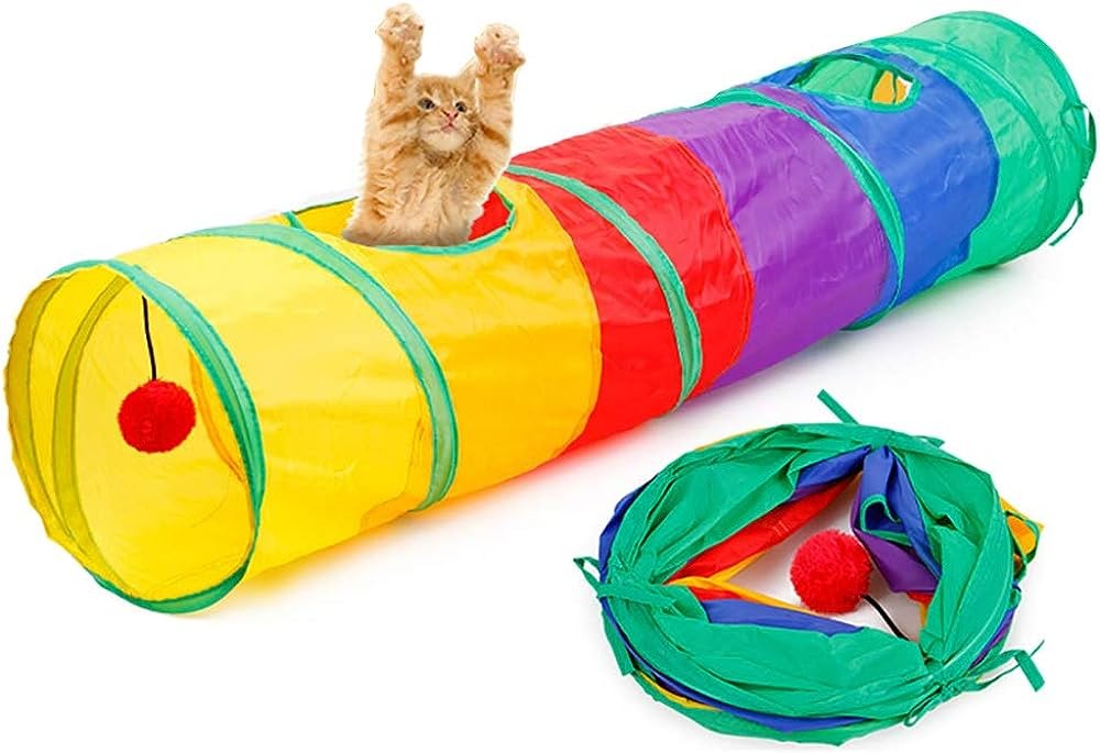 Kedi Oyun Tüneli 120 Cm Çok Renkli