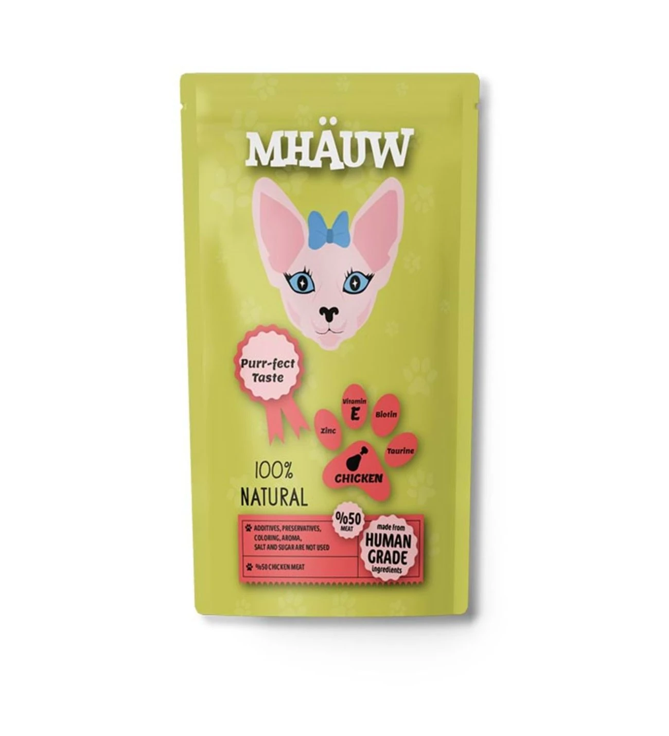 Mhauw Tavuklu Kedi Yaş Maması 80 gr x 30 Adet