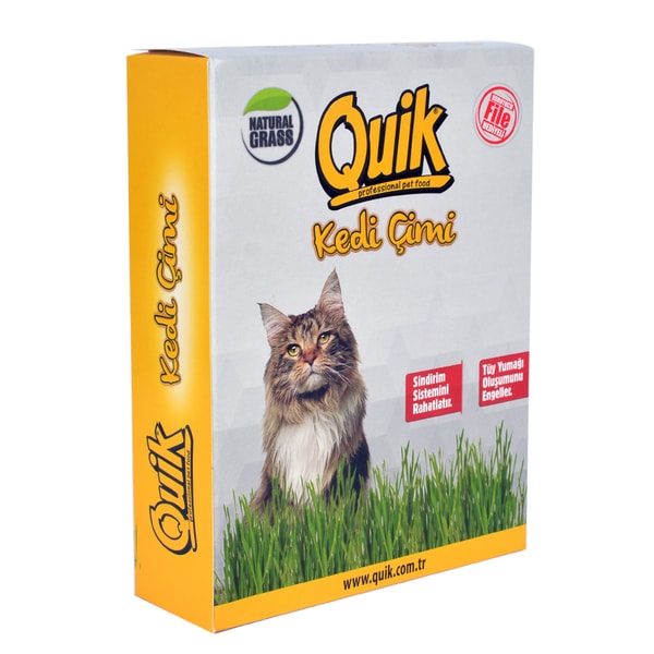 Quik Doğal Kedi Çimi (Fileli) 