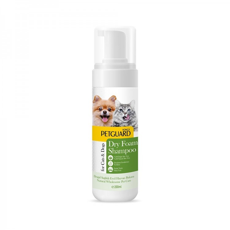 Petguard Kedi ve Köpekler için Kuru Köpük Şampuan