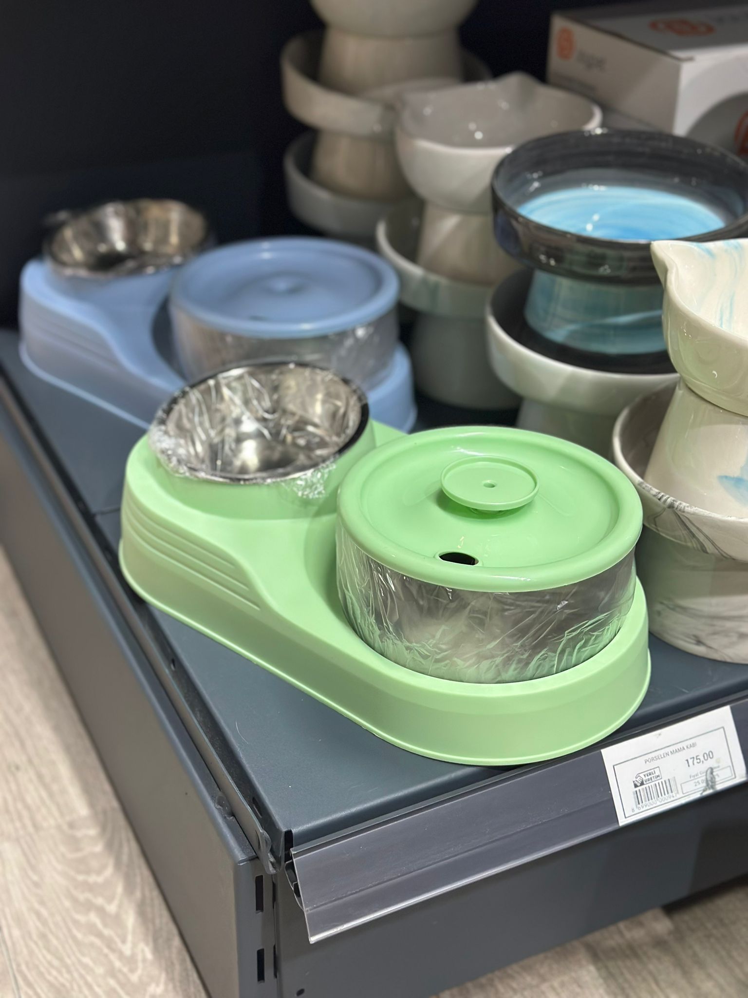 Su Pınarı ve Çelik Mama Kabı Seti 2in1