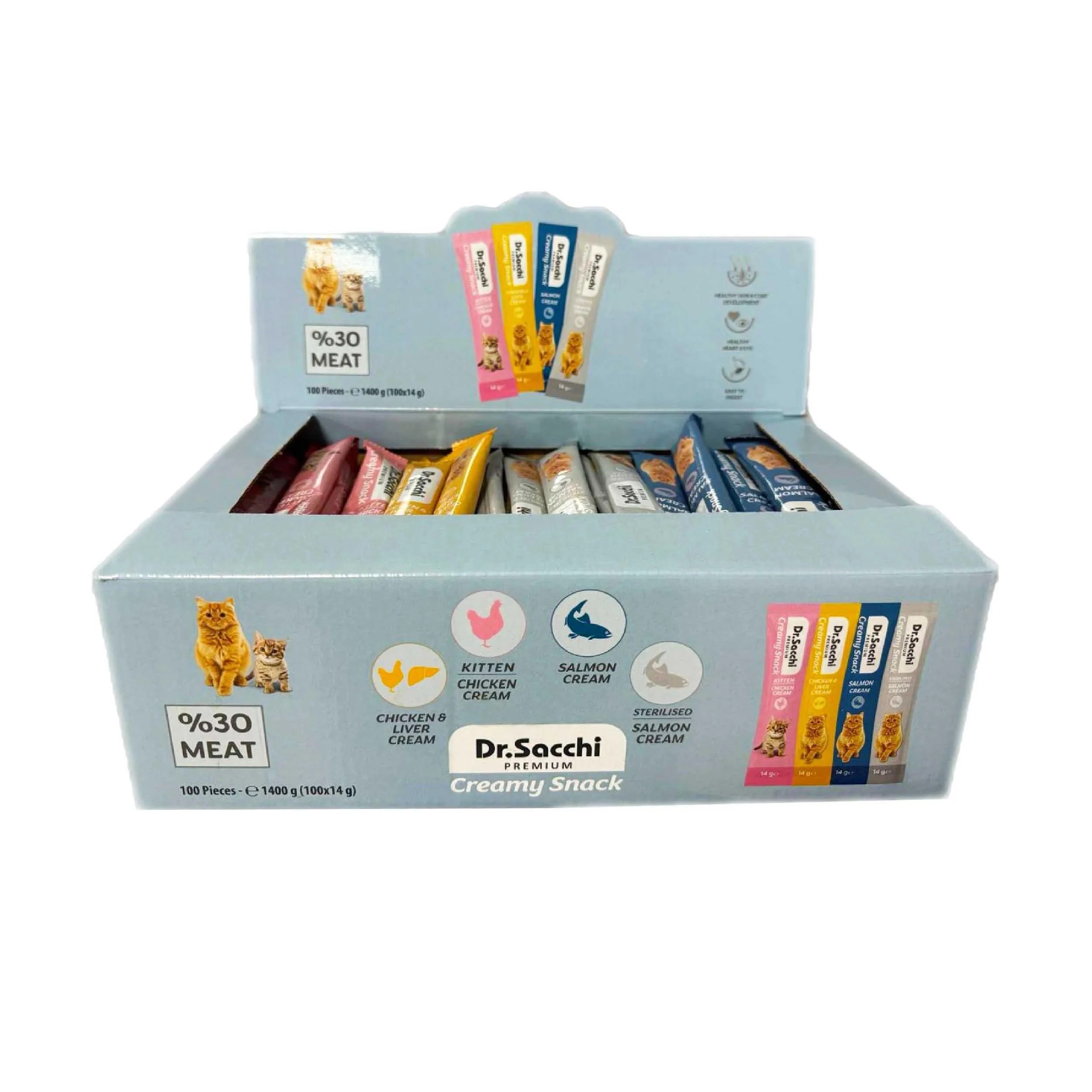 Dr.Sacchi Creamy Snack Karışık Krema Kedi Ödülü 100 Adet