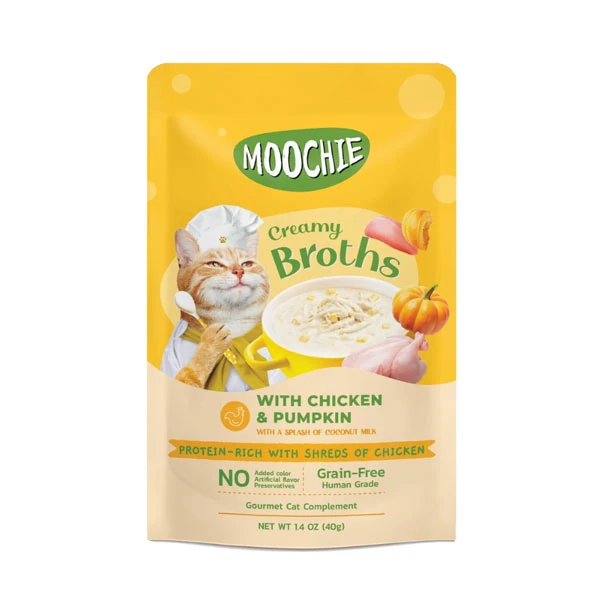 Moochie Çorba Kedi Ödülü Tavuk-Balkabağı 40 Gr 16 Adet