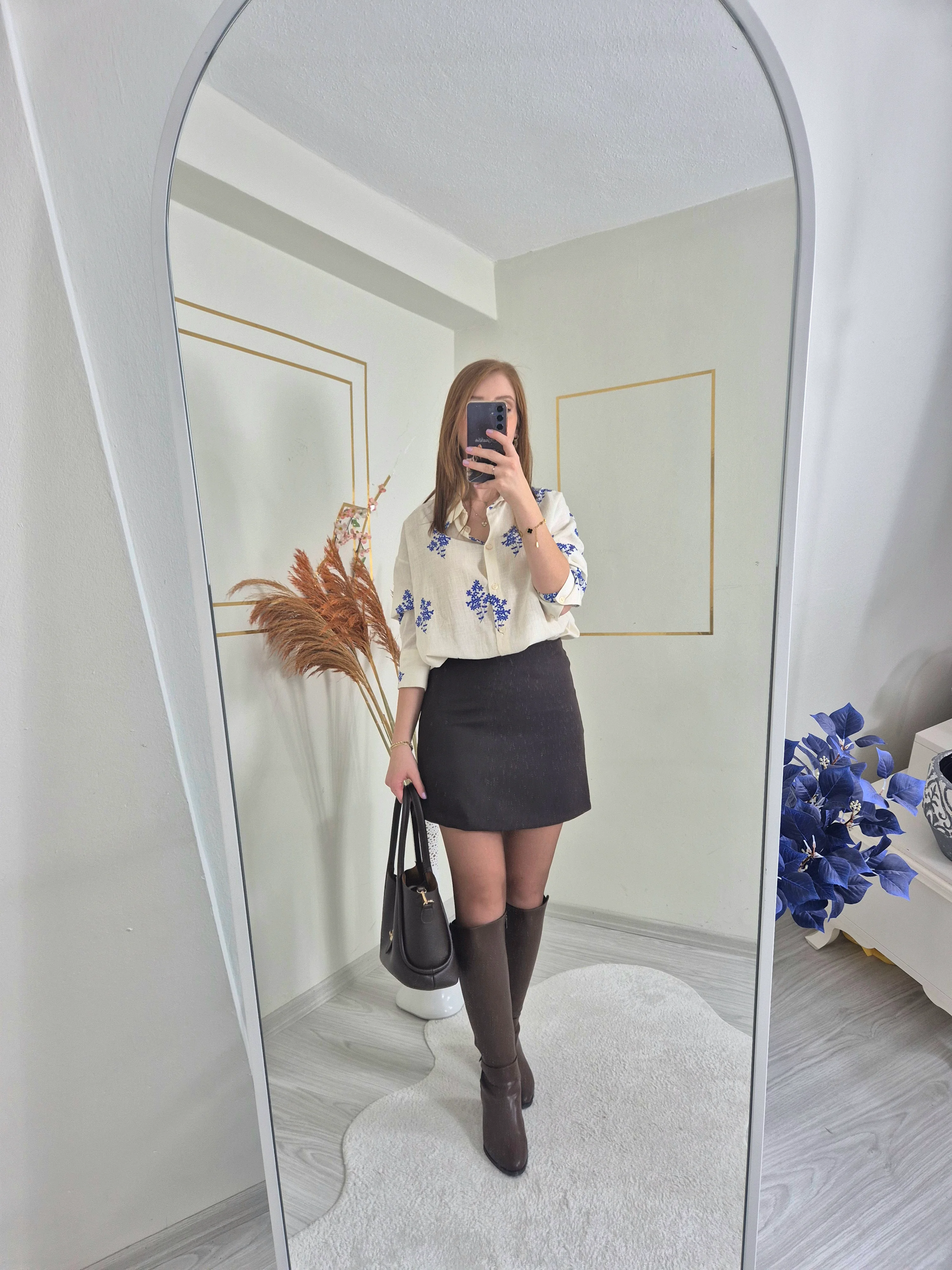 ACI KAHVE FERMUARLI MİNİ ETEK