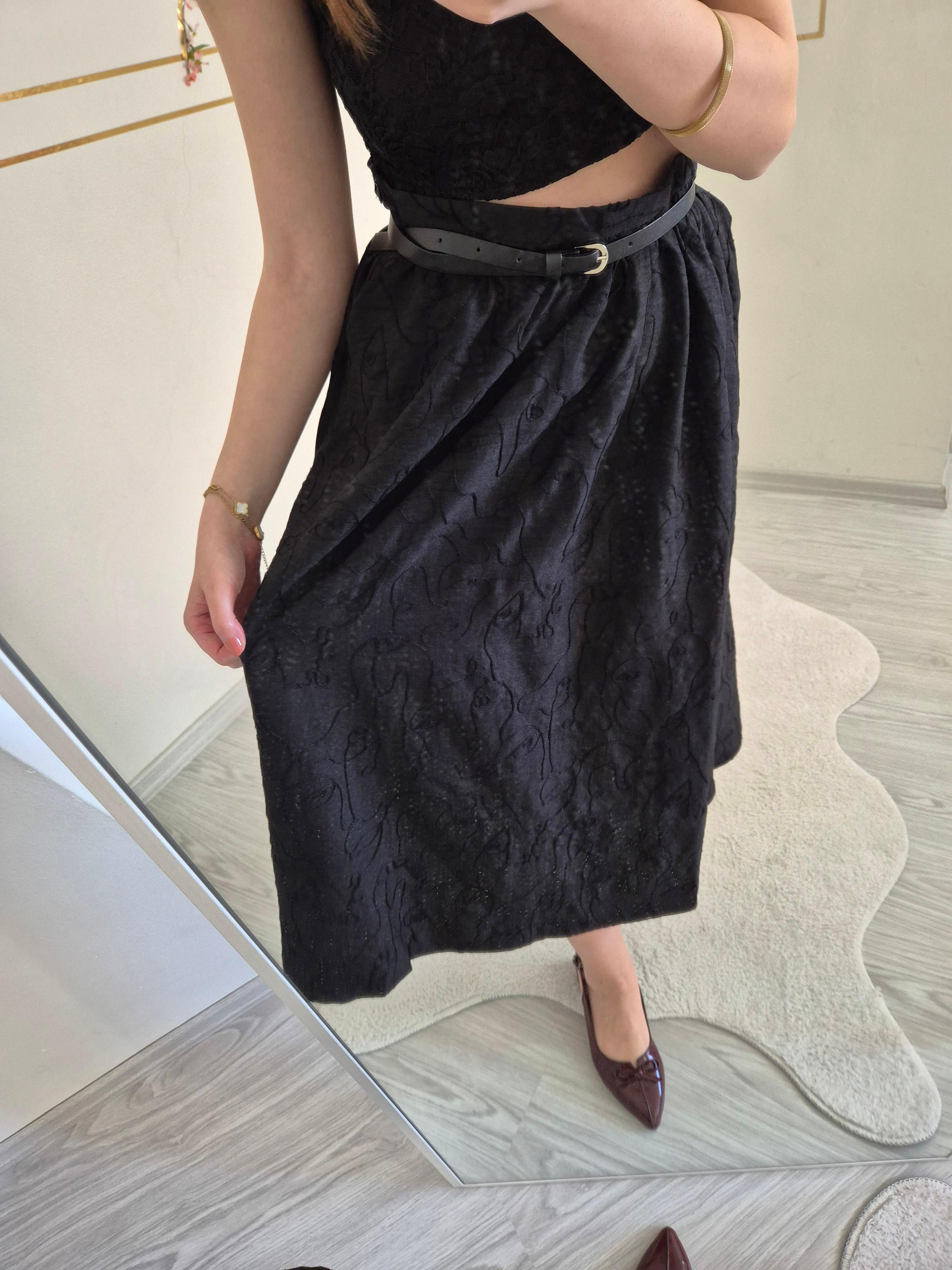 SİYAH CROP-ETEK KOMBİN