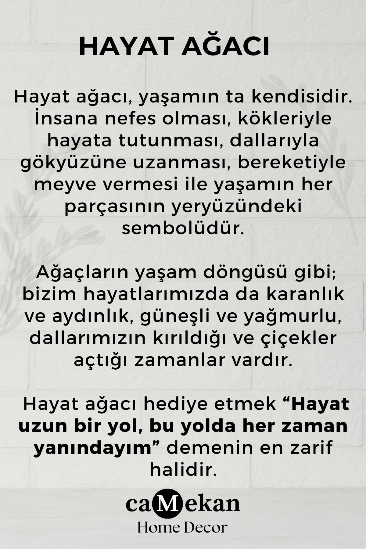 El Yapımı Seramik Hayat Ağacı Duvar Süsleri Nazar Boncuğu Hediyelik Duvar Dekorasyonu - Narlı Orta Boy 30cm