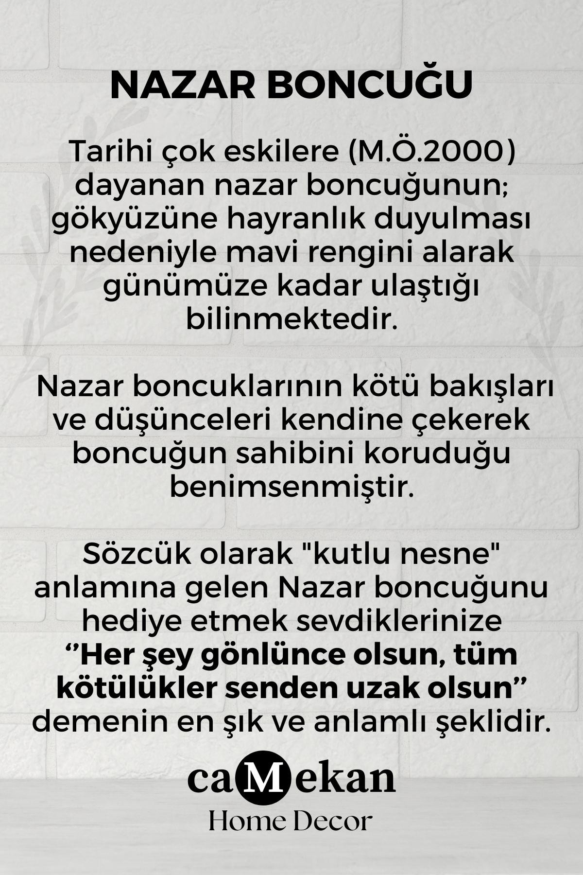 El Yapımı Seramik Nazar Boncuğu Duvar Süsü Hediyelik Nazar Boncuğu