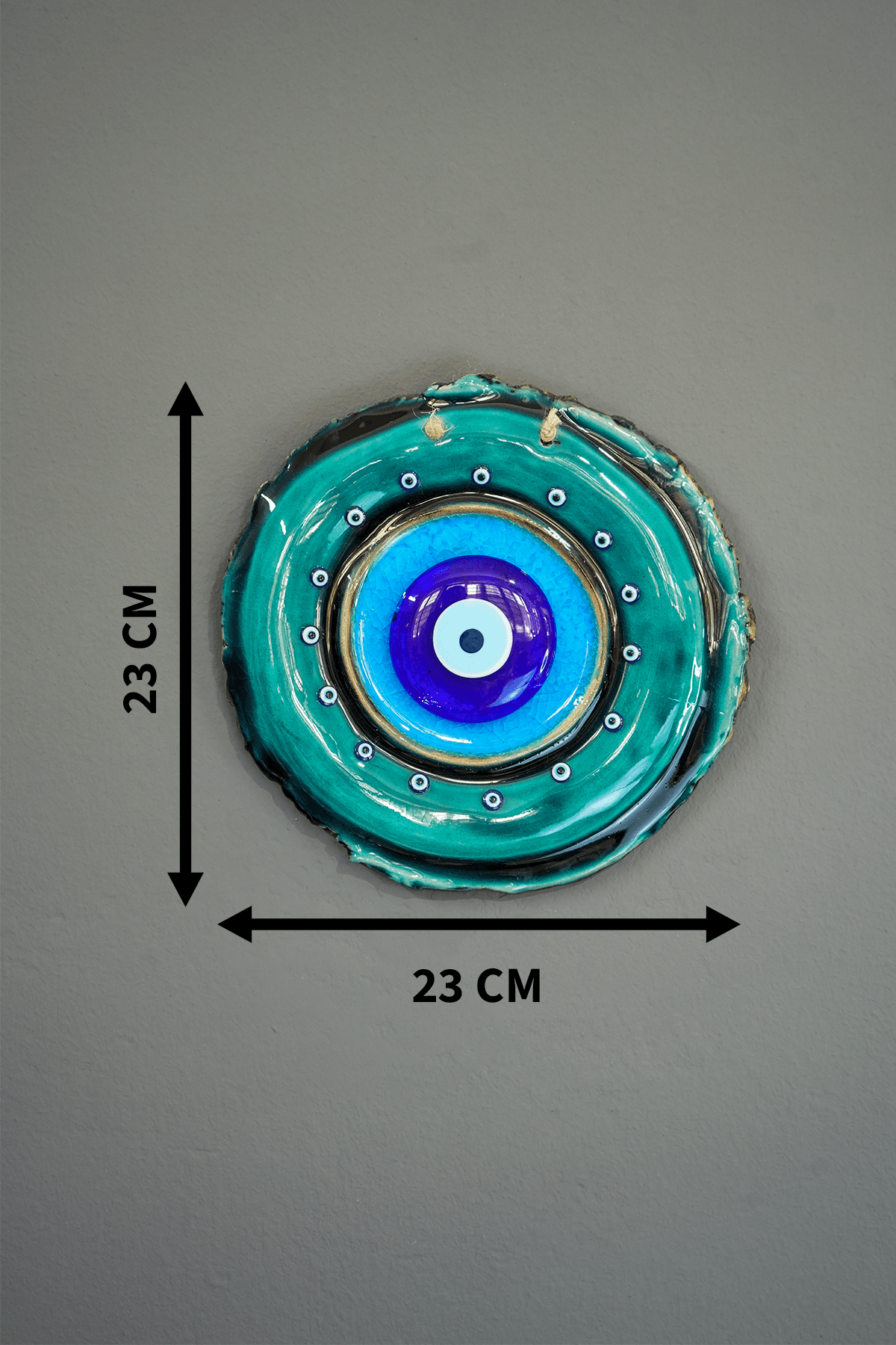 El Yapımı Seramik Nazar Boncuğu Duvar Süsü Hediyelik Nazar Boncuğu