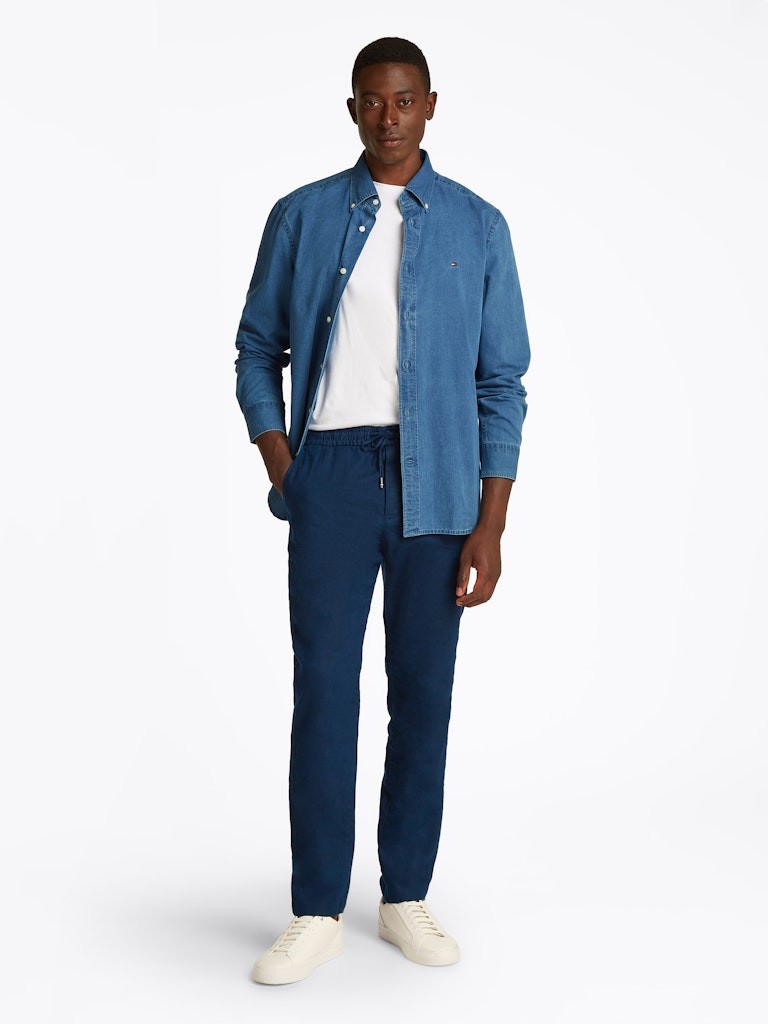Tommy Hilfiger Denim Mavi Erkek Uzun Kollu Gömlek - MW0MW381340GZ