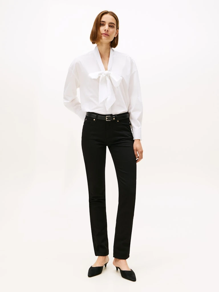 Tommy Hilfiger Kadın Mavi Denim Dar Kesim Jean Pantolon