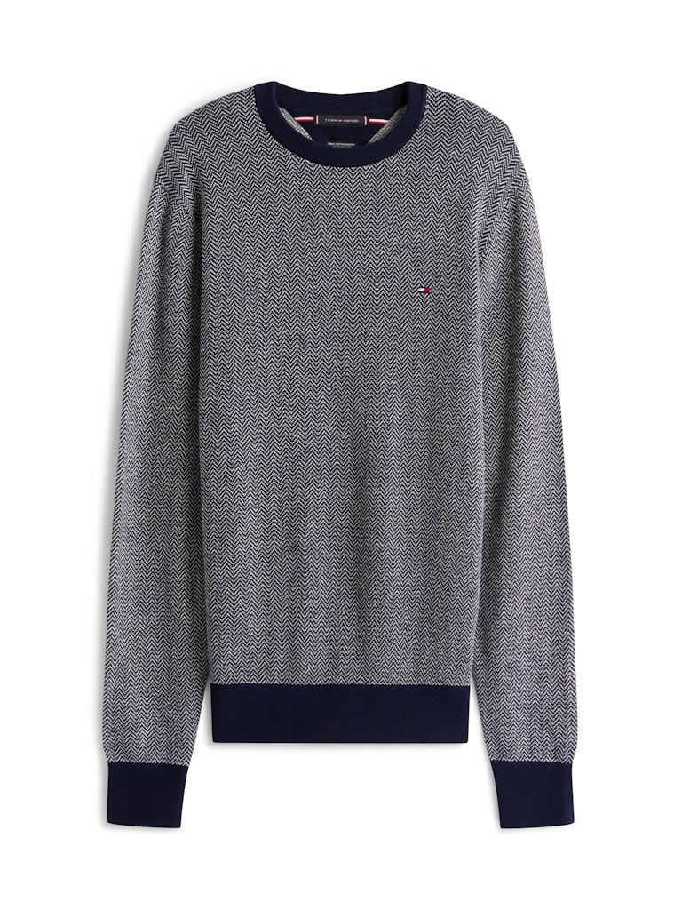 Tommy Hilfiger Erkek Lacivert O Yaka Triko