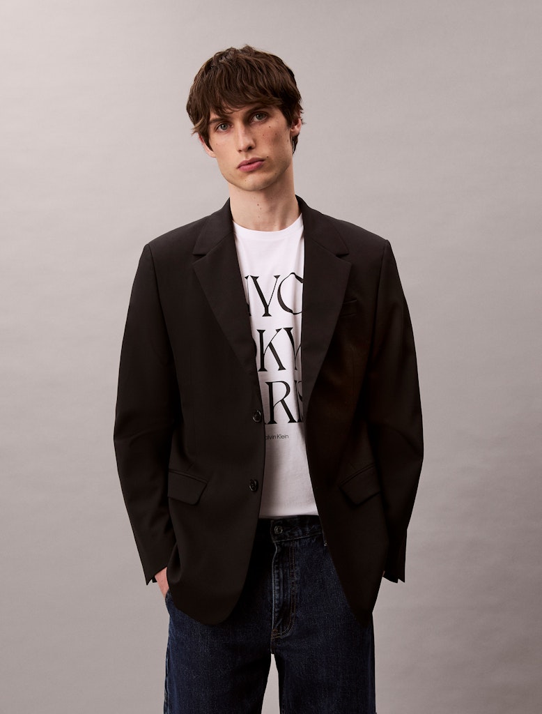 Calvin Klein Erkek Beyaz  O Yaka  T-Shirt