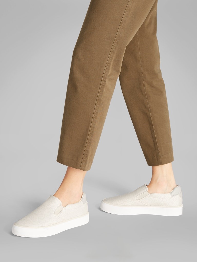Calvin Klein Bej Kadın Kısa Taban Sneakers - HW0HW024110F8