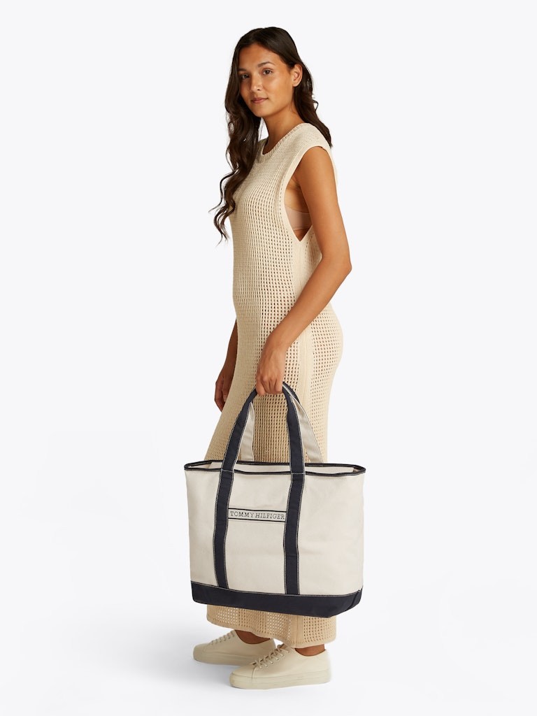 Tommy Hilfiger Mavi Kadın Tote Çanta - AW0AW174210GY