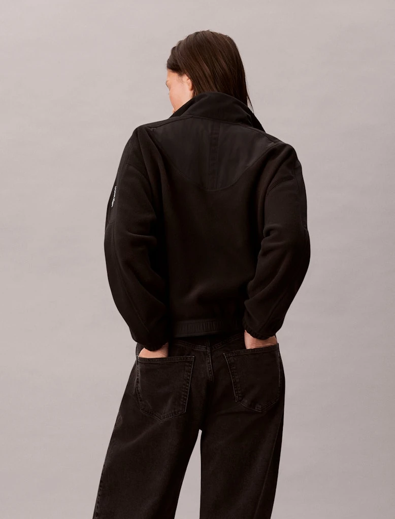 Calvin Klein Kadın Siyah  Yarım Fermuarlı  Sweatshirt