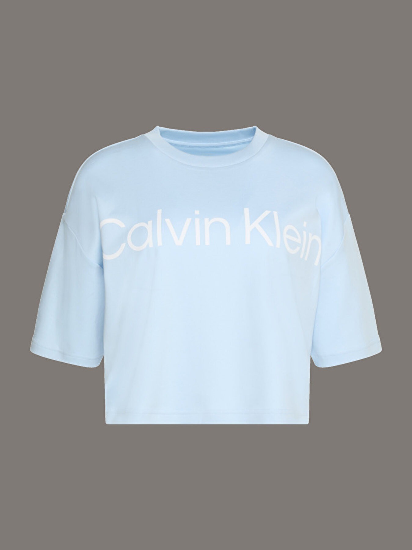 Calvin Klein Kadın Mavi O Yaka Boxy T Shirt