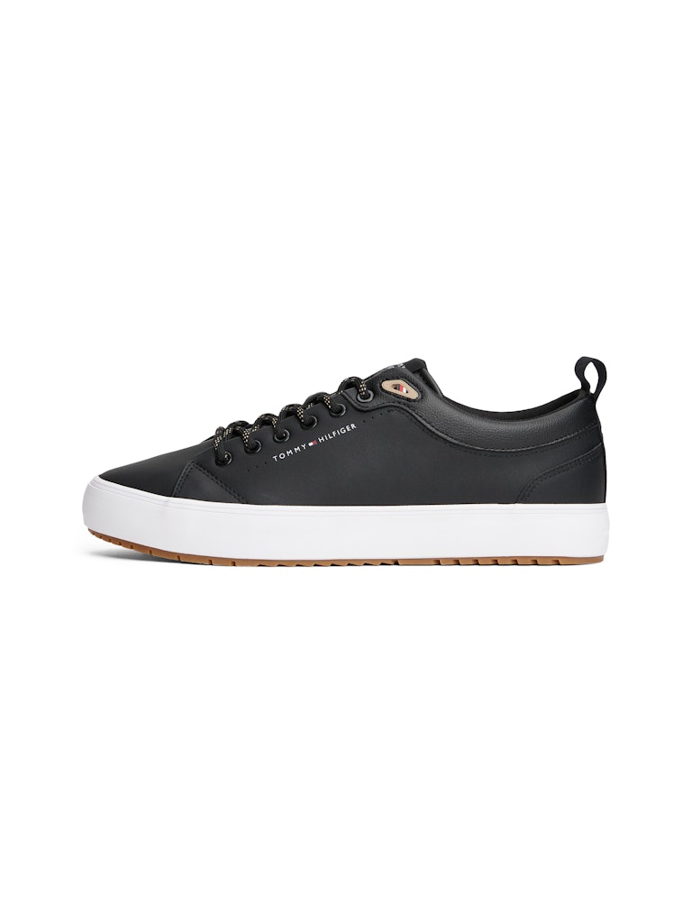 Tommy Hilfiger Erkek Siyah Kısa Taban Sneakers