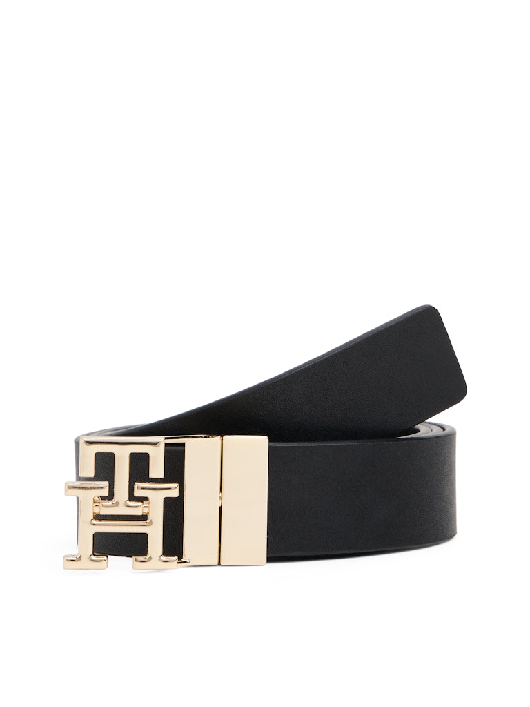 Tommy Hilfiger Kadın Ayarlanabilir Çift Taraflı 3 cm Siyah Kemer