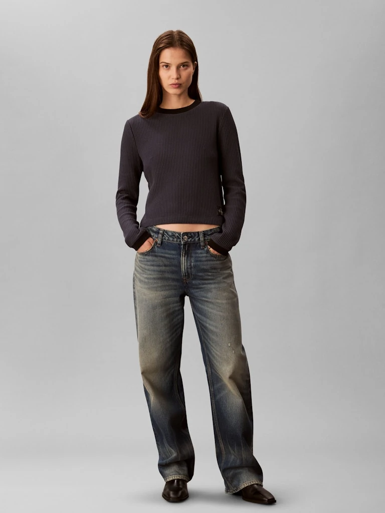 Calvin Klein Kadın O Yaka Lacivert T-Shirt