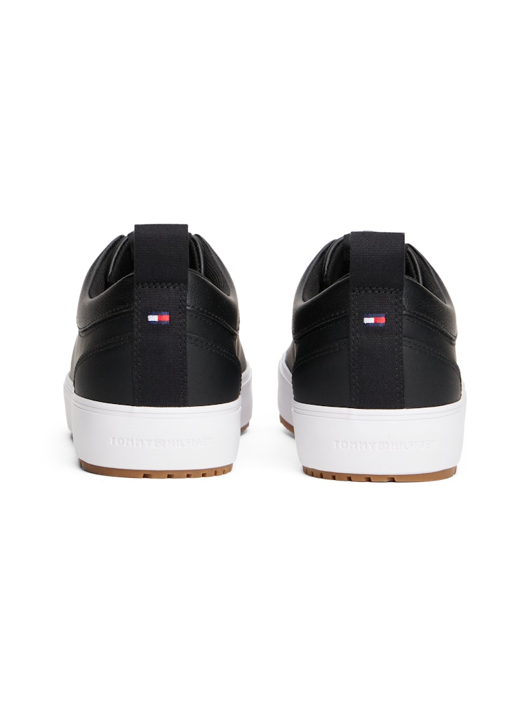 Tommy Hilfiger Erkek Siyah Kısa Taban Sneakers