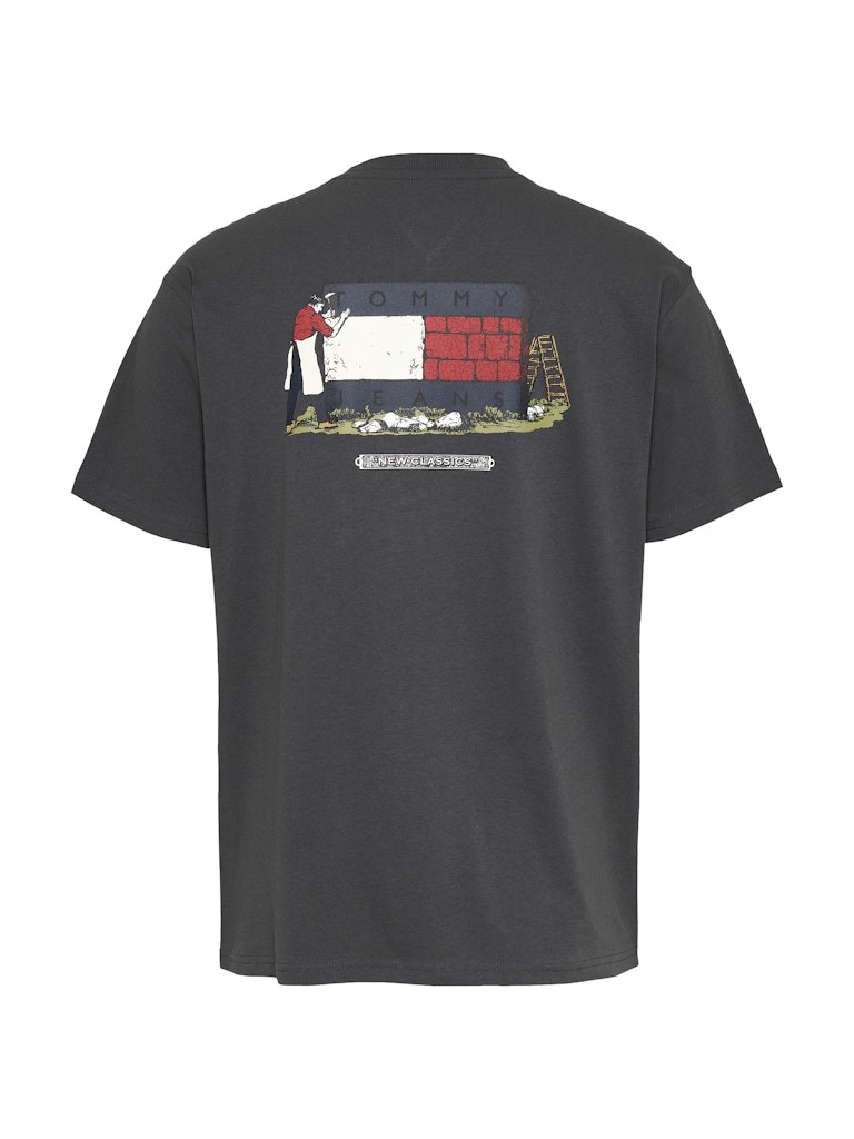 Tommy Hilfiger Pamuk Antrasit Erkek Kısa Kollu T-Shirt - DM0DM20351PT2