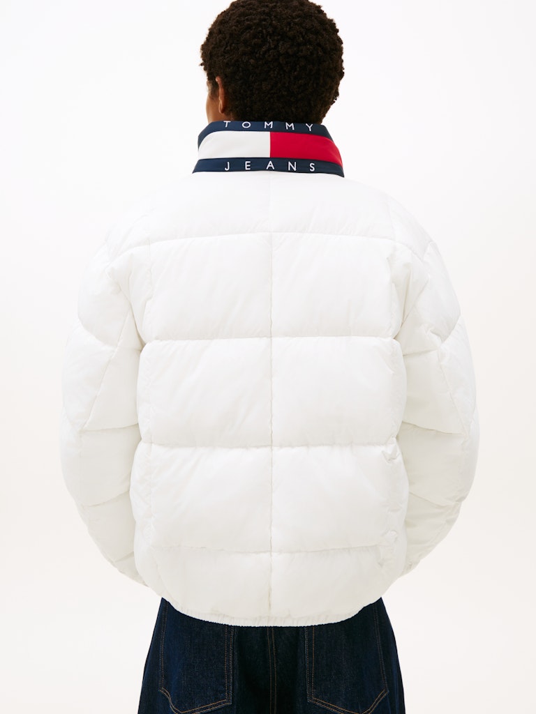 Tommy Hilfiger Erkek Puffer Beyaz Mont