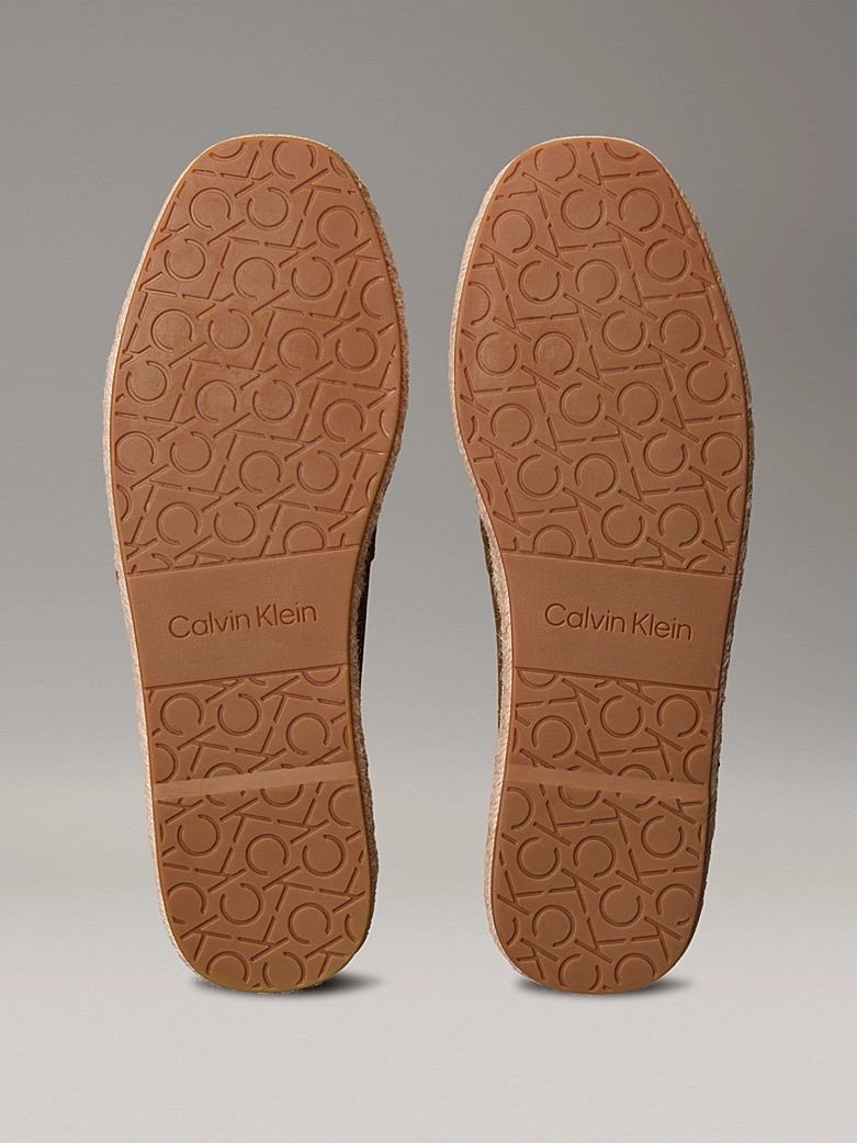 Calvin Klein Pamuk Haki Erkek Espadril Ayakkabı - HM0HM01808LEO