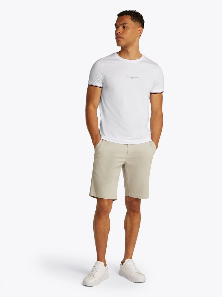 Tommy Hilfiger Rejeneratif Pamuk Beyaz Erkek Kısa Kollu T-Shirt - MW0MW32584YBR