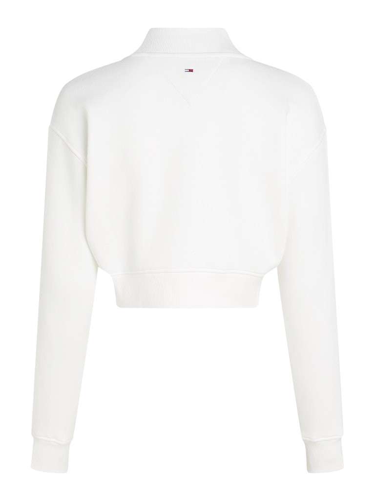 Tommy Jeans Crop Rwb Kadın Beyaz Sweatshirt - DW0DW20540YAD