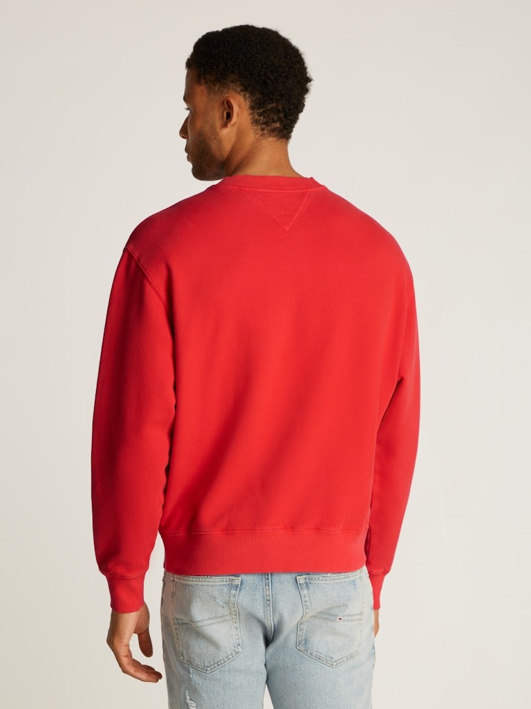 Tommy Hilfiger Kırmızı Erkek Bisiklet Relaxed Sweatshirt - DM0DM20262XME
