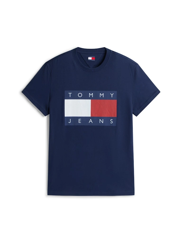 Tommy Hilfiger Erkek Lacivert Pamuk 0 Yaka Kısa Kolu T-Shirt