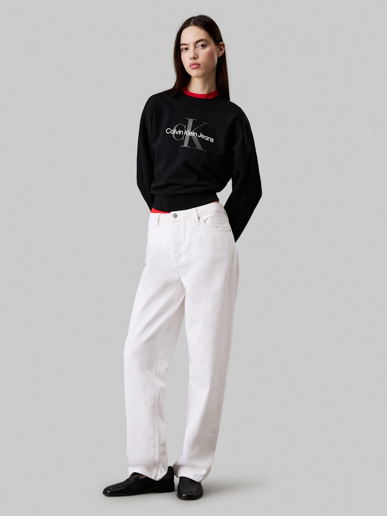 Calvin Klein Kadın O Yaka Siyah Sweatshirt