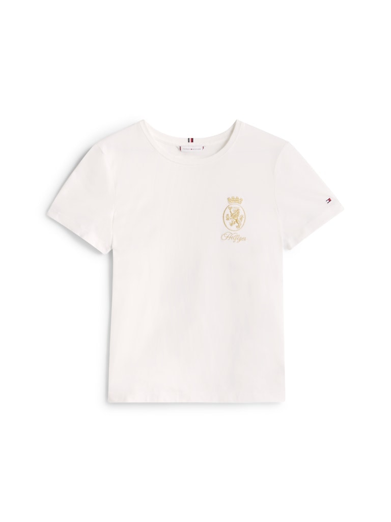 Tommy Hilfiger Kadın Beyaz O Yaka T-Shirt