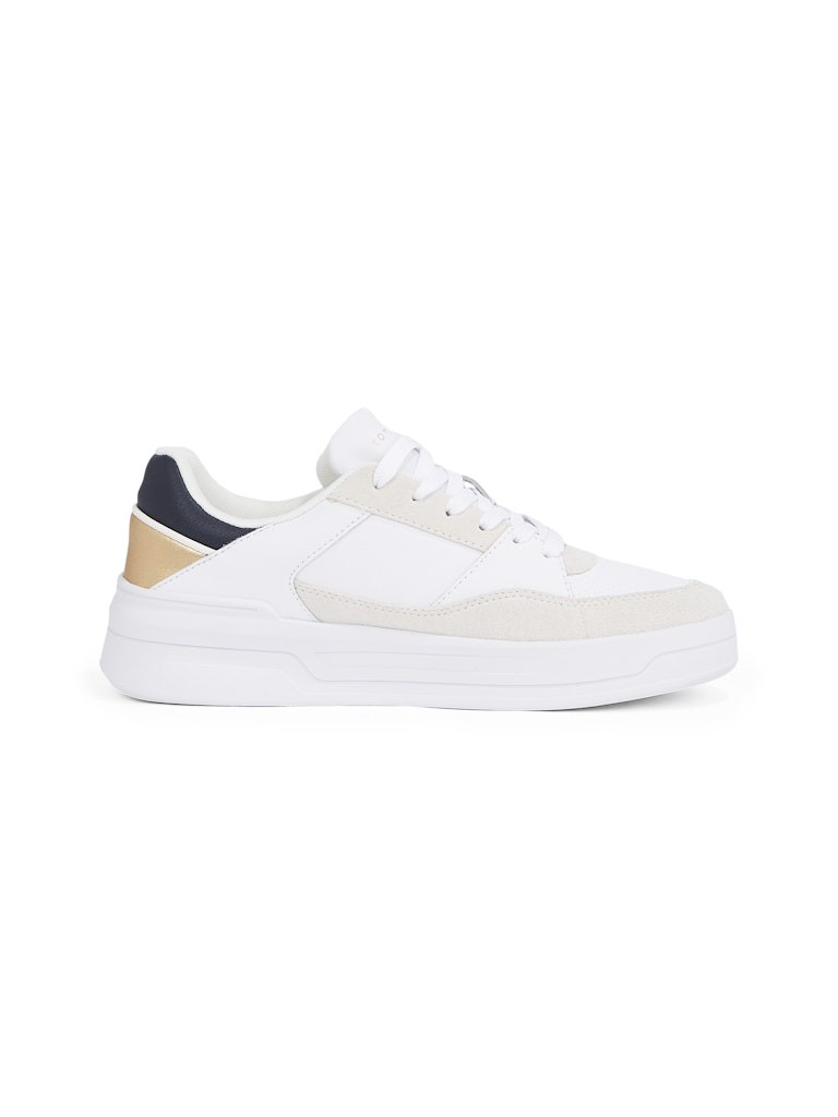 Tommy Hilfiger Beyaz Kadın Kısa Taban Sneakers - FW0FW08615YBS
