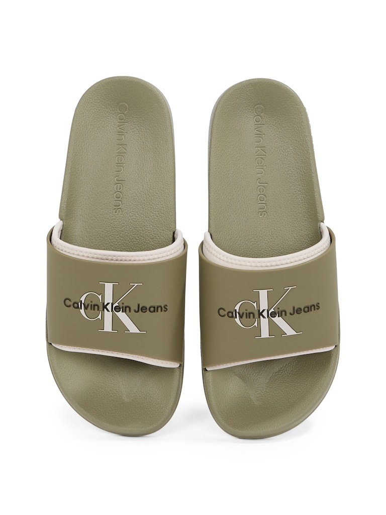 Calvin Klein Haki Erkek Tek Bantlı Terlik - YM0YM00361LH9