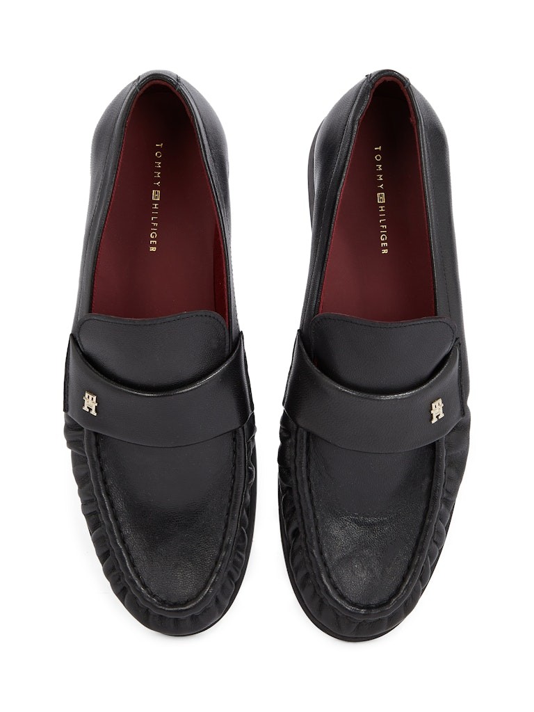 Tommy Hilfiger Soft Nappa Pleated Toe Kadın Siyah Günlük Ayakkabı - FW0FW08362BDS
