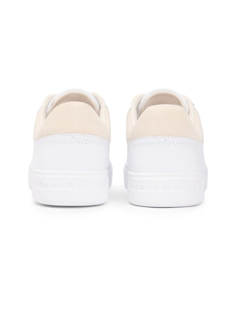 Tommy Hilfiger Kadın Beyaz Deri Kısa Taban Klasik Sneakers