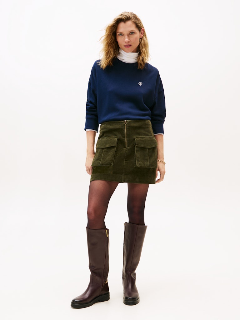 Tommy Hilfiger Kadın Lacivert O Yaka Sweatshirt