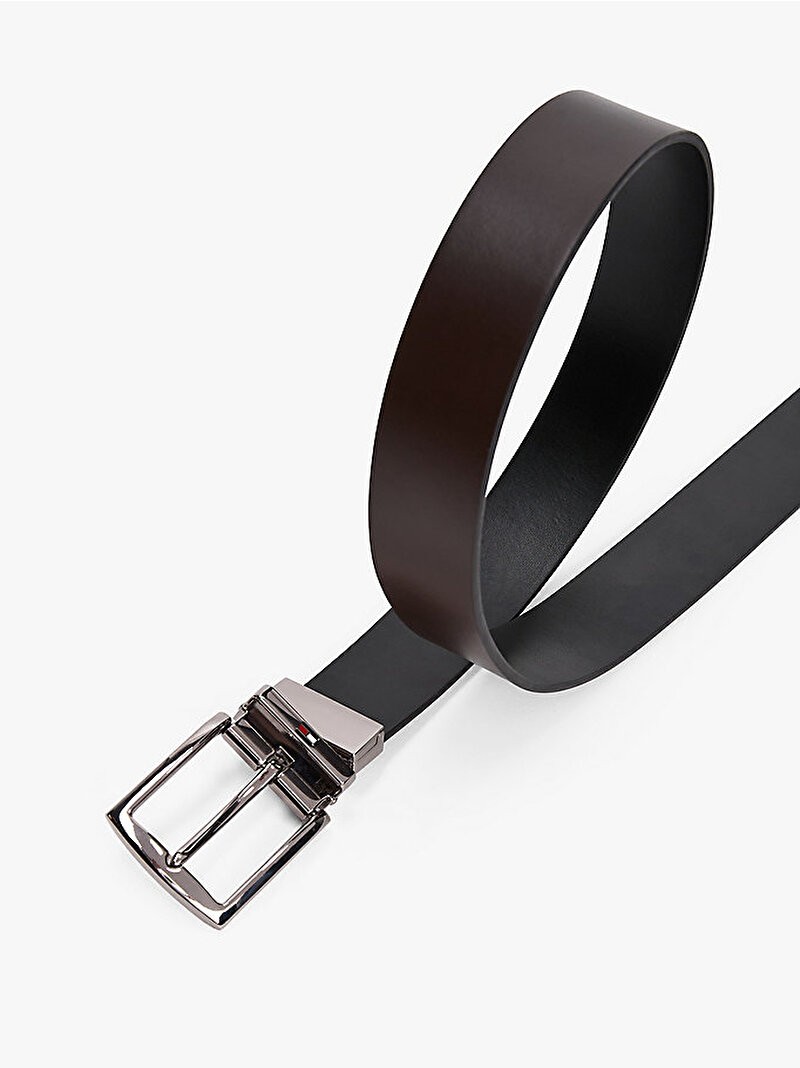 Tommy Hilfiger Erkek Kahverengi Denton 3.5cm Kemer
