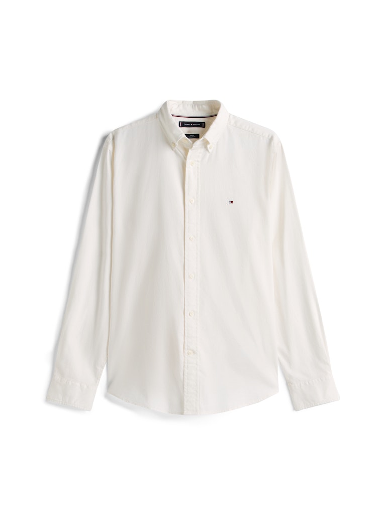 Tommy Hilfiger Erkek Normal Kesim Ekru Gömlek