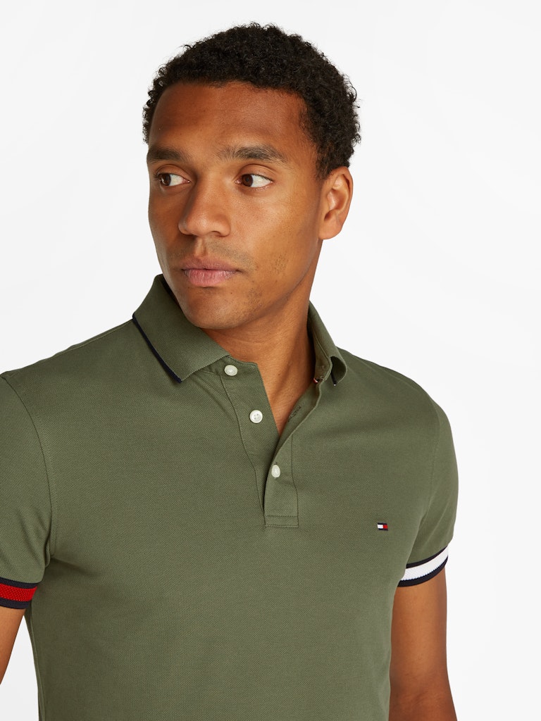 Tommy Hilfiger Organik Pamuk Yeşil Erkek Polo Yaka T-Shirt